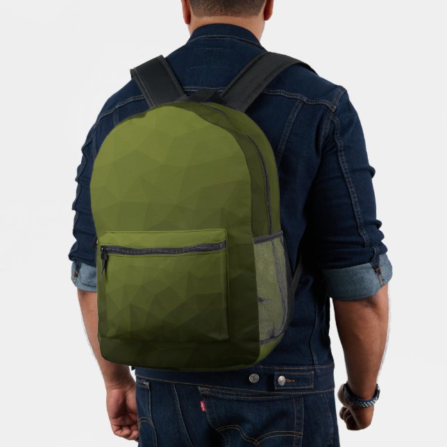 Mochila Impresa Patrón de malla geométrica con gradiente verde de  (Insitu (Modelo))
