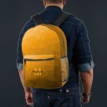Mochila Impresa Patrón de malla geométrica gradiente naranja Monog<br><div class="desc">Mochila impresa en monograma con diseño de malla geométrica de gradiente naranja. Bolso de accesorios de moda de Guay para todos. Malla geométrica del triángulo naranja con diseño de gradiente de color oscuro claro a oscuro. Crea una mochila única y personalizada con un toque personalizado. Monograma moderno con tu inicial...</div>