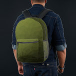 Mochila Impresa Patrón de malla geométrica gradiente verde del ejé<br><div class="desc">Mochila impresa del patrón de malla geométrica gradiente verde del ejército. Bolso de accesorios de moda de Guay para todos. Malla geométrica del triángulo verde del ejército con diseño de gradiente oscuro de luz a oscuridad.</div>