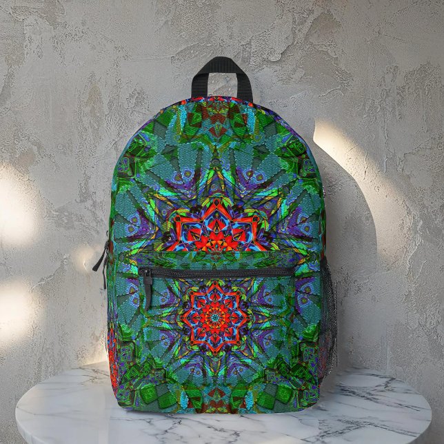 Mochila Impresa Patrón de mandala de textura textil de Confianza (Subido por el creador)