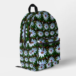 Mochila Impresa Patrón de margarita blanca