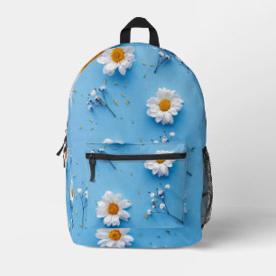 Mochila Impresa Patrón de margarita floral azul Imprimir Cortar bo