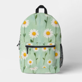 Mochila Impresa Patrón de margarita hermosa pintura acuarela única