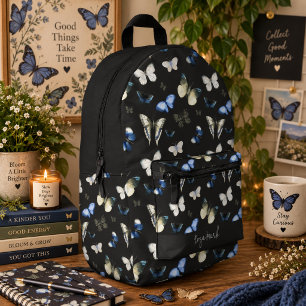 Mochila Impresa Patrón de mariposa polilla floral