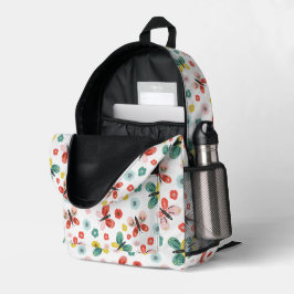 Mochila Impresa Patrón De Mariposa Y Floral