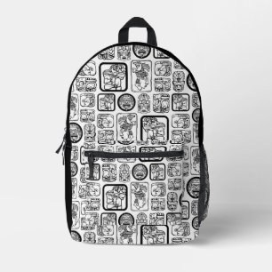 Mochila Impresa Patrón de mascarilla antigua de la tribu MAYA 1