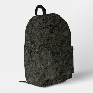 Mochila Impresa Patrón de moaré de seda jaspeada en marrón de camu