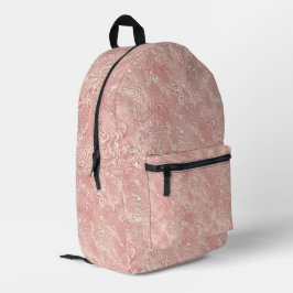 Mochila Impresa Patrón de moaré de seda jaspeada en melocotón páli