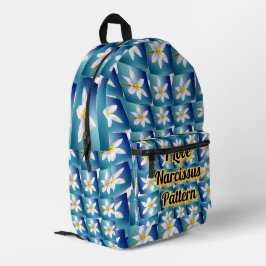 Mochila Impresa Patrón de Narciso Blanco