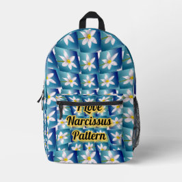 Mochila Impresa Patrón de Narciso Blanco