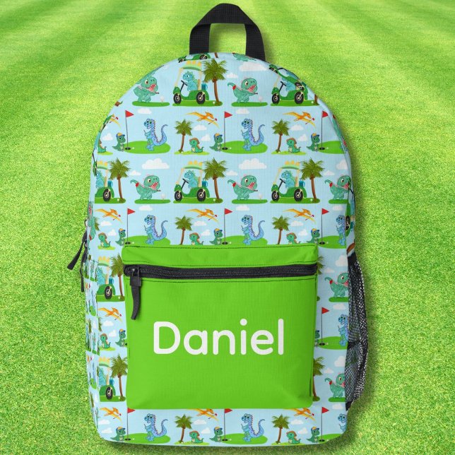 Mochila Impresa Patrón de niños de golf de Dinosaur Adorable (Subido por el creador)