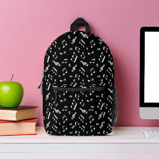 Mochila Impresa Patrón de notas musicales monográficas personaliza
