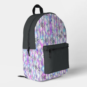 Mochila Impresa Patrón de Ondas de Estallido de Estrellas Soñadora