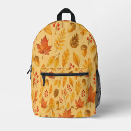 Mochila Impresa Patrón de otoño natural
