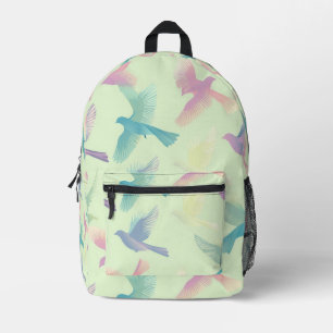Mochila Impresa Patrón de pájaro Pastel con mosaico