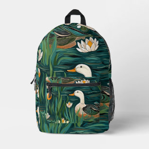 Mochila Impresa Patrón de pato malabar con azulejos