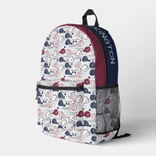 Mochila Impresa Patrón de peces curados de nombre personalizado