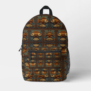 Mochila Impresa Patrón de peces de vapor