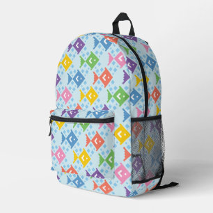 Mochila Impresa Patrón de peces oceánicos coloridos