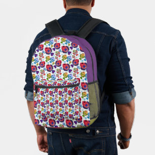 Mochila Impresa Patrón de peces tropicales coloridos
