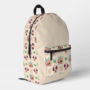 Mochila Impresa Patrón de perro adorable