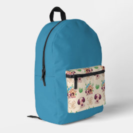 Mochila Impresa Patrón de perro adorable