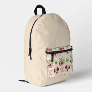 Mochila Impresa Patrón de perro adorable 