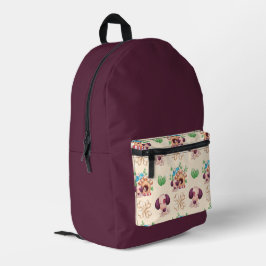 Mochila Impresa Patrón de perro adorable