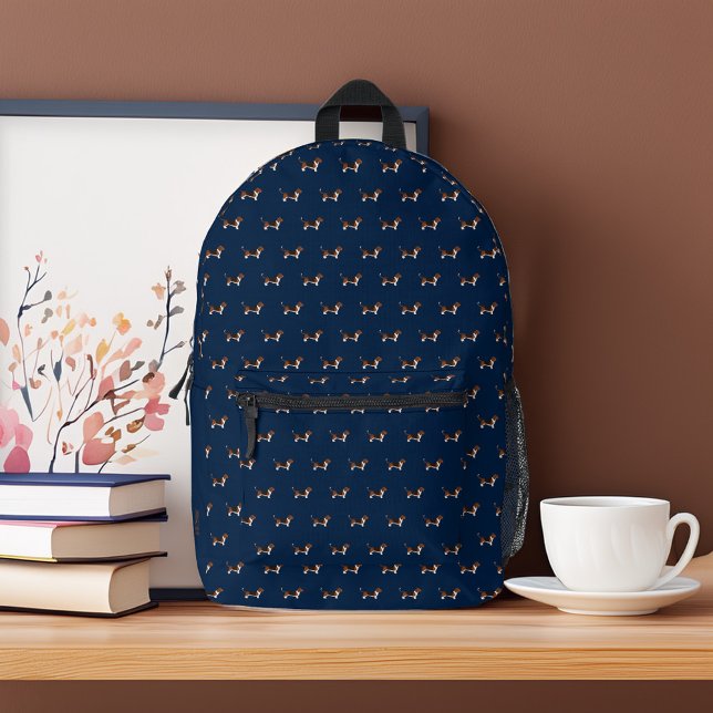 Mochila Impresa Patrón de perros beagle dulce personalizado (Subido por el creador)