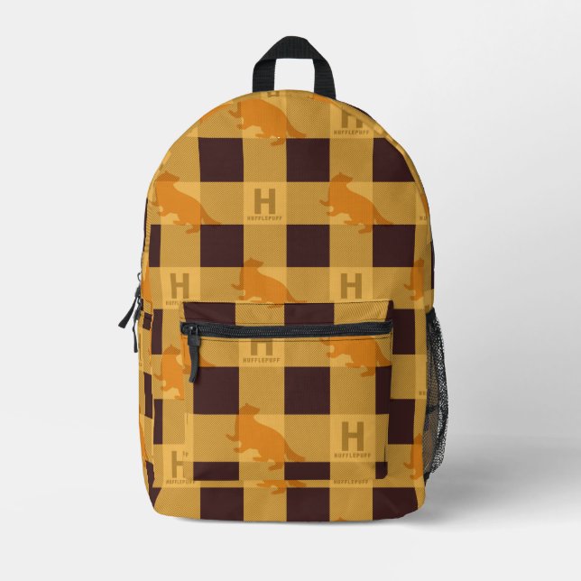 Mochila Impresa Patrón de placa de comprobación HUFFLEPUFF™ (Anverso)