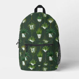 Mochila Impresa Patrón de planta doméstica de colgar geométrica
