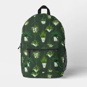 Mochila Impresa Patrón de planta doméstica de colgar geométrica