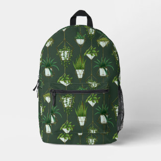 Mochila Impresa Patrón de planta doméstica de colgar geométrica