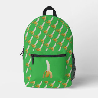 Mochila Impresa Patrón de plátano fondo verde