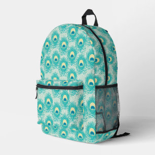 Mochila Impresa Patrón de plumas de pavo real
