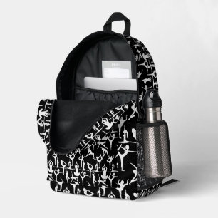Mochila Impresa Patrón de pose de yoga 01.bx4.Black BG 2