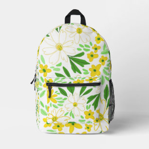 Mochila Impresa Patrón de pradera de flores silvestres