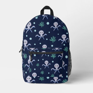 Mochila Impresa Patrón de Pulpo Adorable