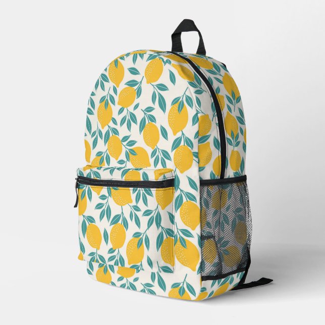 Mochila Impresa Patrón de ramas de limón dulce (Esquina derecha trasera )