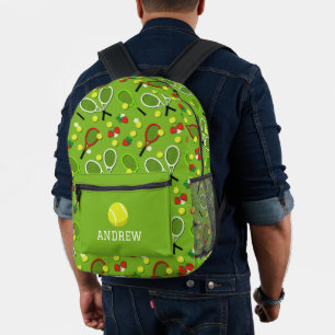 Mochila Impresa Patrón de raquetas de tenis para jugadores de teni
