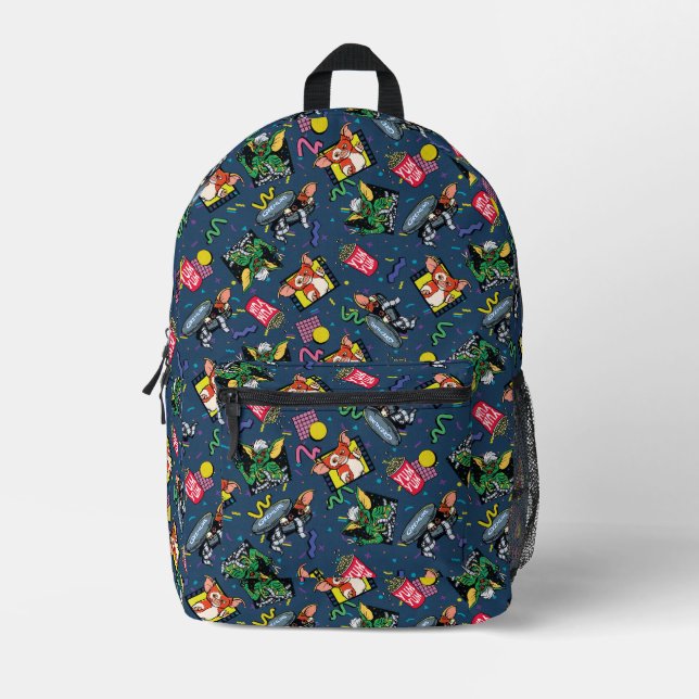 Mochila Impresa Patrón de Retrowave de los 80 de Gremlins™ (Anverso)