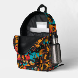 Mochila Impresa Patrón de ropa urbana de grafiti
