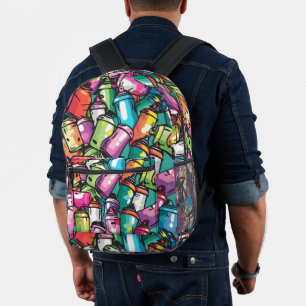 Mochila Impresa Patrón de ropa urbana de grafiti