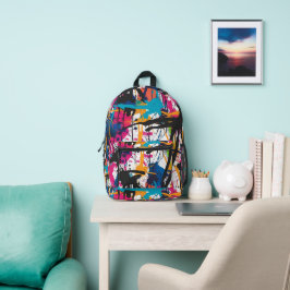 Mochila Impresa Patrón de ropa urbana de grafiti