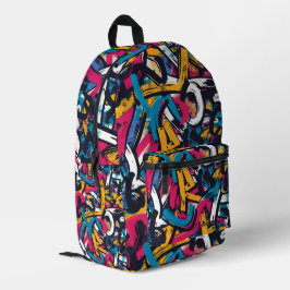 Mochila Impresa Patrón de ropa urbana de grafiti