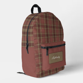 Mochila Impresa Patrón de roya y de superficie de roya - Personali