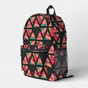 Mochila Impresa Patrón de sandía abstracta dibujada a mano