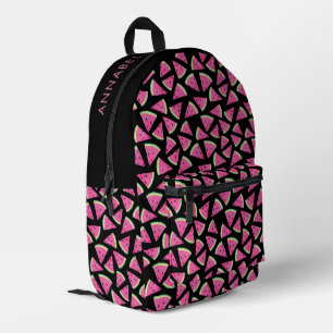 Mochila Impresa Patrón de sandía tropical rosa