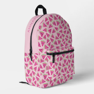 Mochila Impresa Patrón de sandía tropical rosa