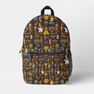 Mochila Impresa Patrón de símbolo jeroglífico egipcio antiguo